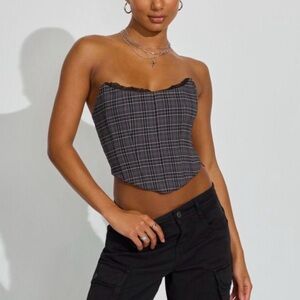 Strapless Bustier Top and Miniskirt Setup